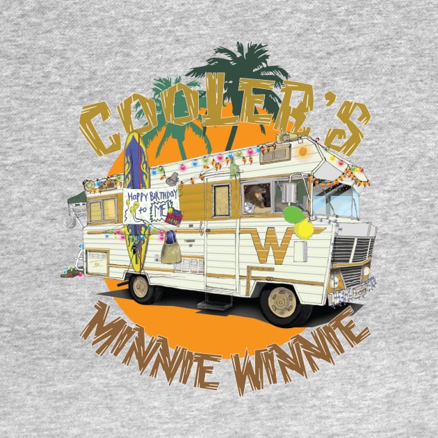 Flaked, Cooler, Minnie Winnie, Winnebago, Netflix, by ThinkMossGraphics